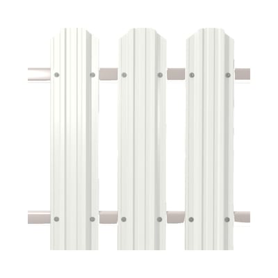Евроштакетник Premium П-образный RAL 9003 белый (сигнальный белый) в Иваново