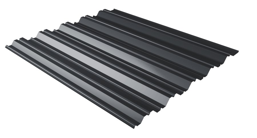 Профнастил Н75 0,3 мм RAL 7024 графит (графитовый серый, серый, тёмно-серый) в Иваново Профнастил Н75 0,3 мм RAL 7024 графит (графитовый серый, серый, тёмно-серый) в Иваново