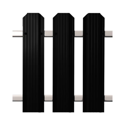 Штакетник Кантри фигурный RAL 9005 чёрный в Иваново