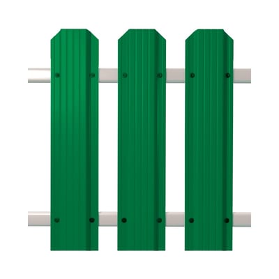 Штакетник Кантри фигурный RAL 6029 зелёный в Иваново