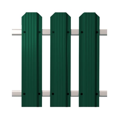 Штакетник Кантри фигурный RAL 6005 зелёный мох (зелёный, мох) в Иваново